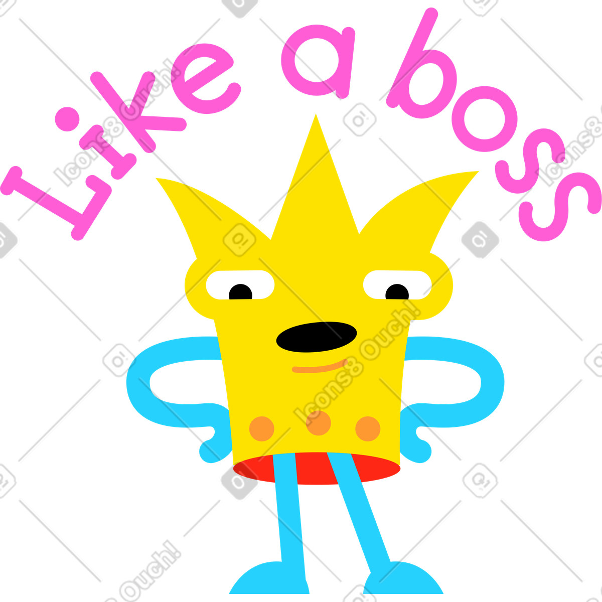 Adesivo con scritta come un testo della corona del capo illustrazione in stile Lettering scarica in PNG, SVG