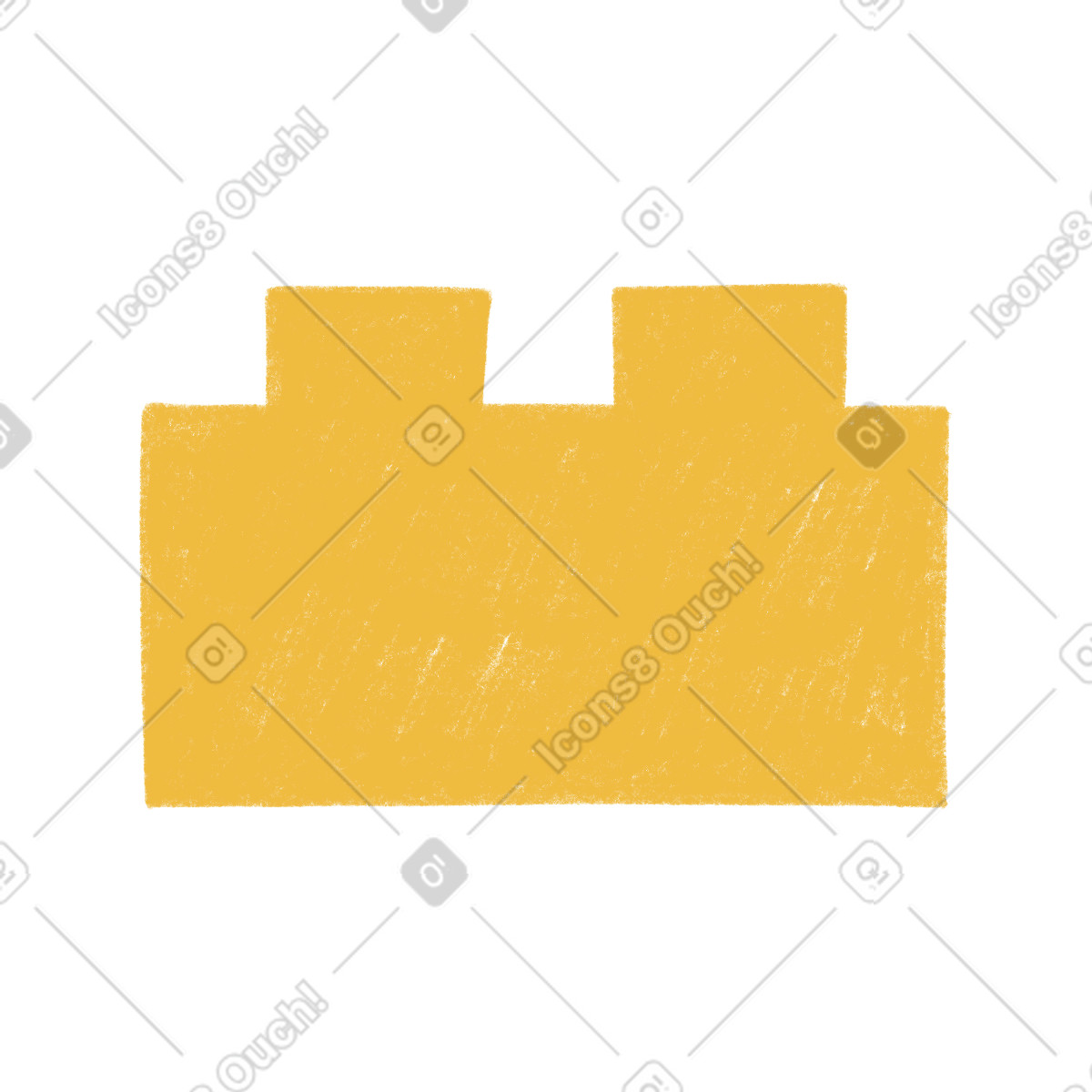 Yellow lego-Illustration im Tutti-Stil als Download in PNG, SVG