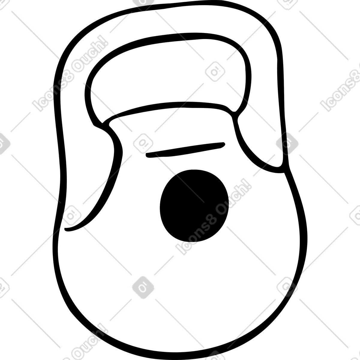 Kugelhantel-Illustration im Journal-Stil als Download in PNG, SVG