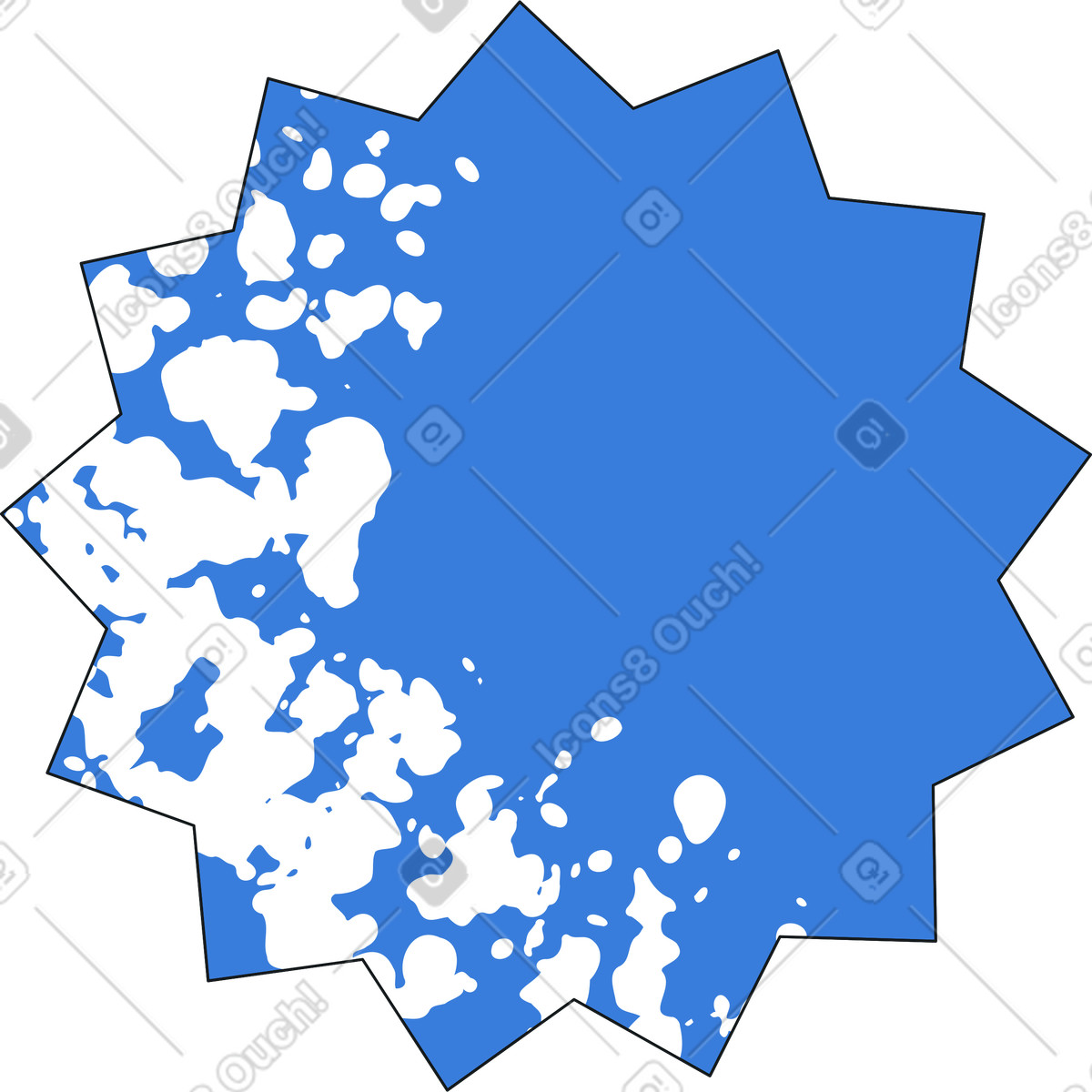 Ilustración Forma puntiaguda con textura en estilo Midnight a descargar en PNG y SVG
