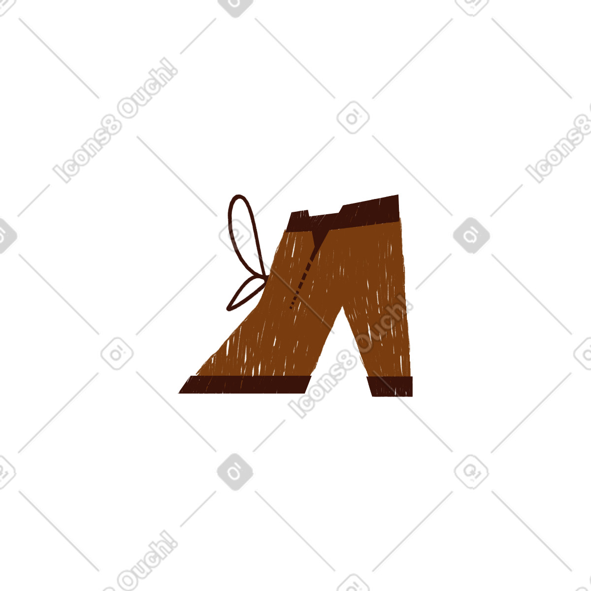 Shoes illustration in Sleepy style download in PNG, SVG