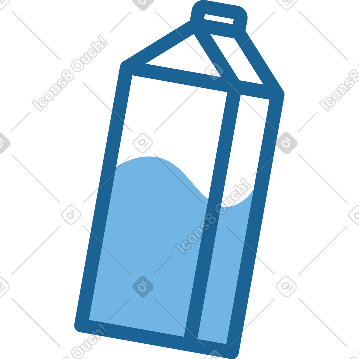 Milchkiste-Illustration im Natty-Stil als Download in PNG, SVG