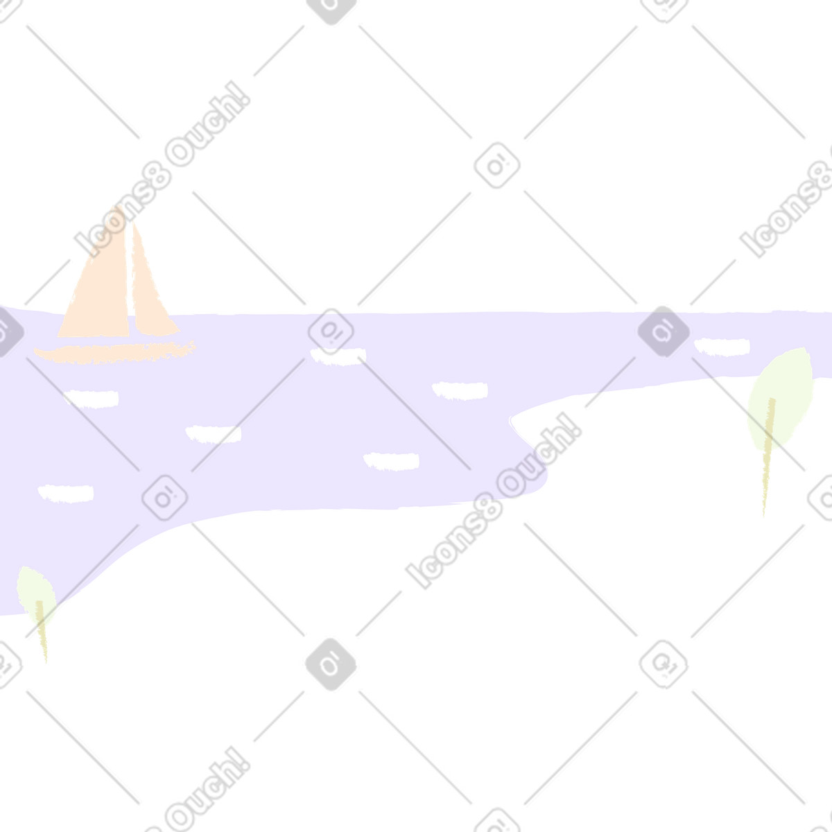 下载 Ginger Cat 风格的 海 插画，支持 PNG、SVG 格式