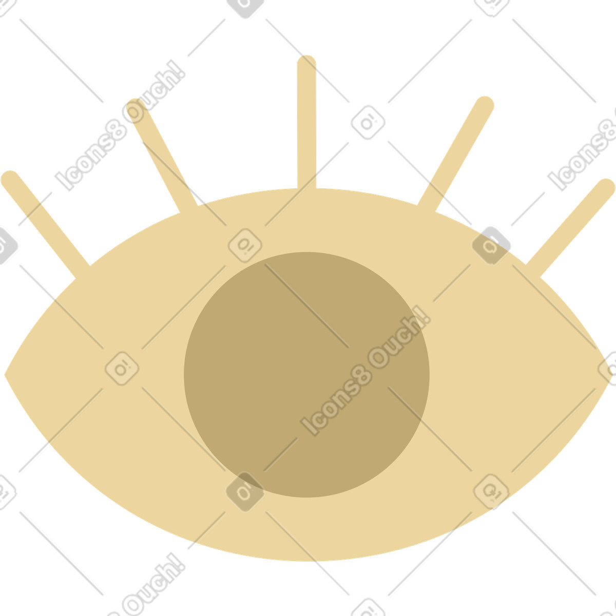 Catchy スタイルの Eye のイラストをPNG、SVG形式でダウンロード