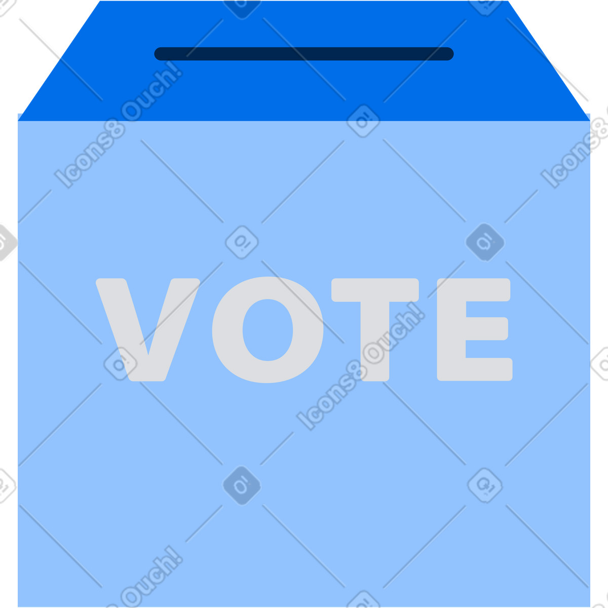 Ilustración Urna con el voto de inscripción en estilo Urban a descargar en PNG y SVG