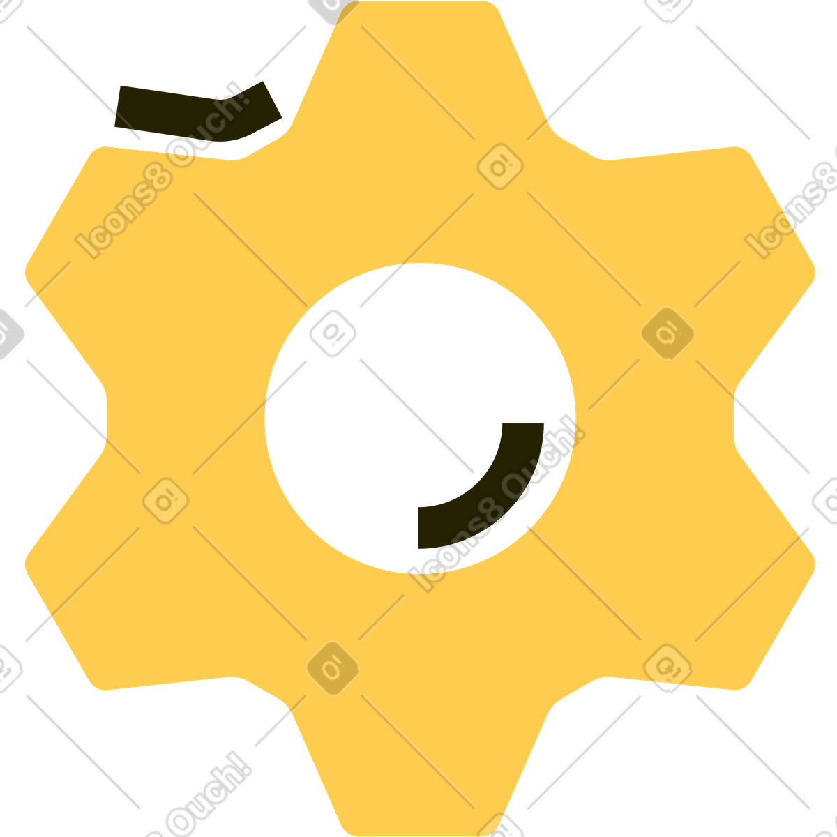 Gear illustrazione in stile Spot scarica in PNG, SVG