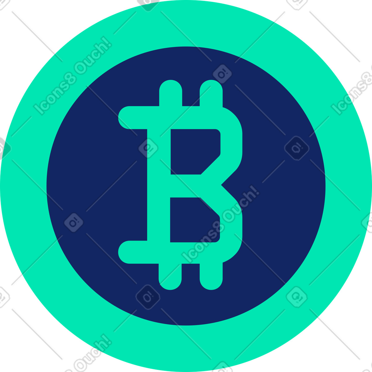 Ilustração de Bitcoin em no estilo Cyborg para baixar em PNG, SVG
