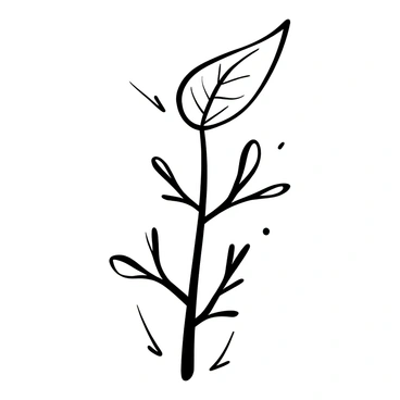 A single leaf trembling on a branch in the breeze