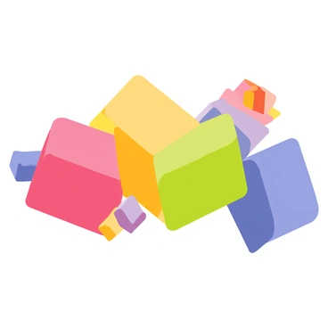 A series of floating 3D cubes that seem to overlap and intertwine