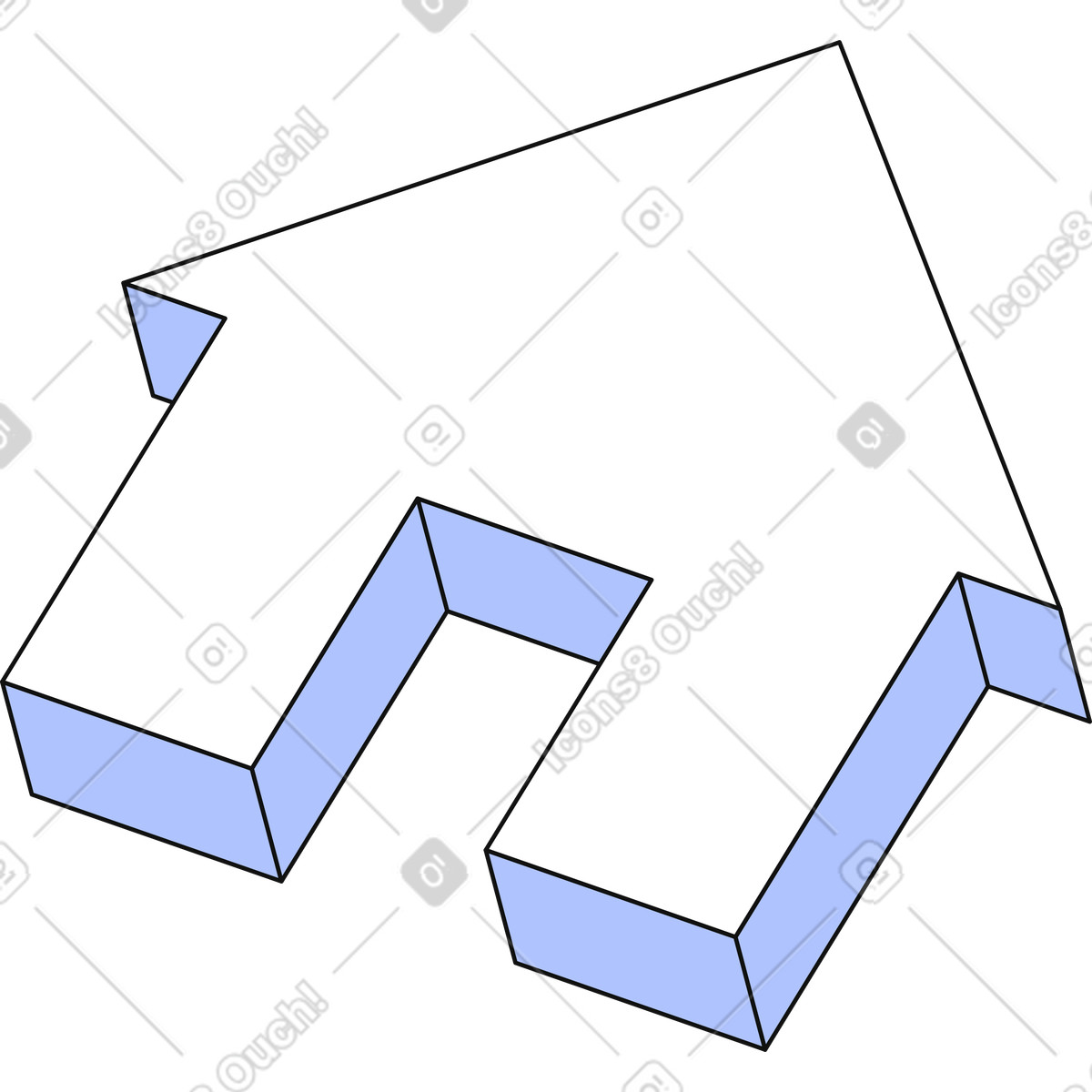 House icon illustration in Techny style download in PNG, SVG