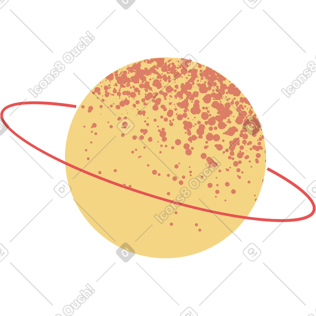 Planet illustration in Pale style download in PNG, SVG