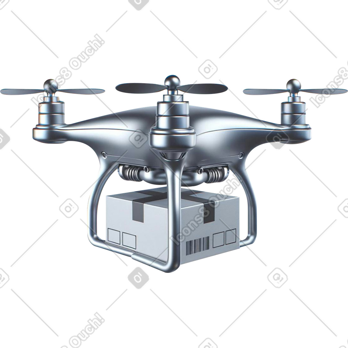 Ilustração de Entrega drones em no estilo Chromed para baixar em PNG, SVG
