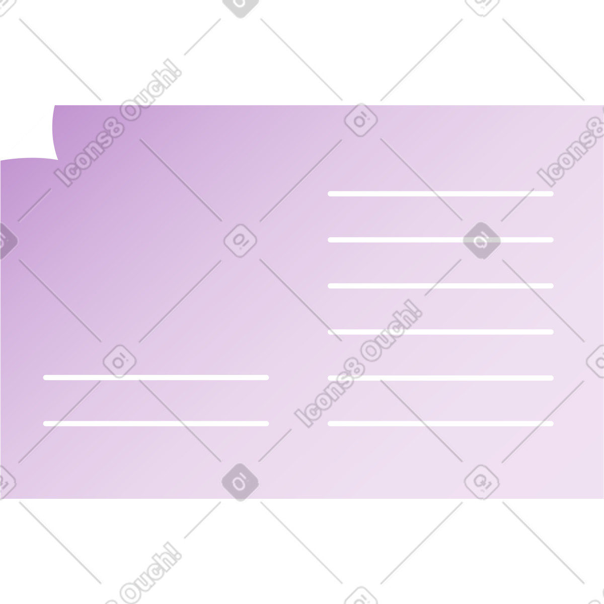 Illustration Documents avec coin plié dans le style Wavy à télécharger aux formats PNG, SVG