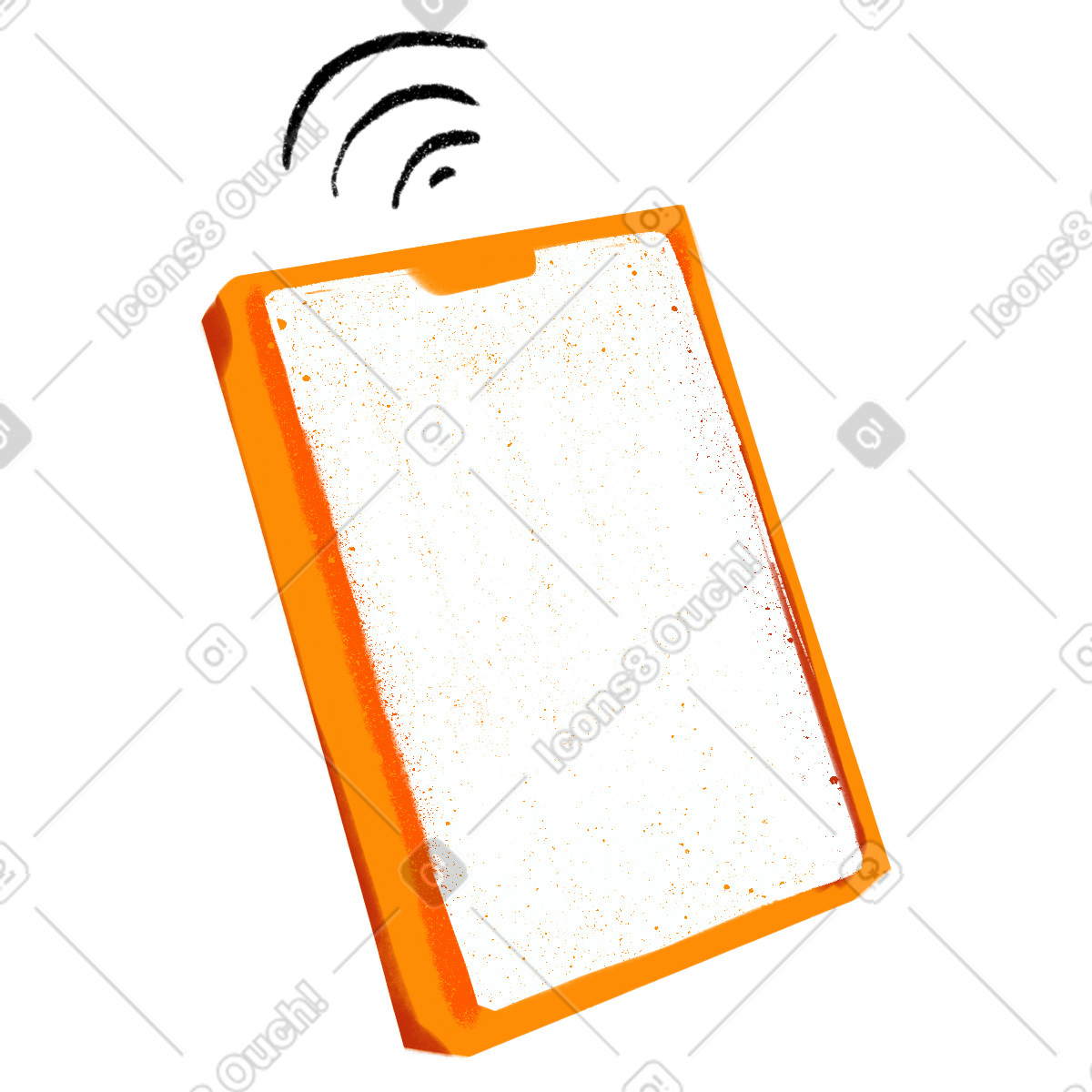 Ikigai スタイルの Phone のイラストをPNG、SVG形式でダウンロード