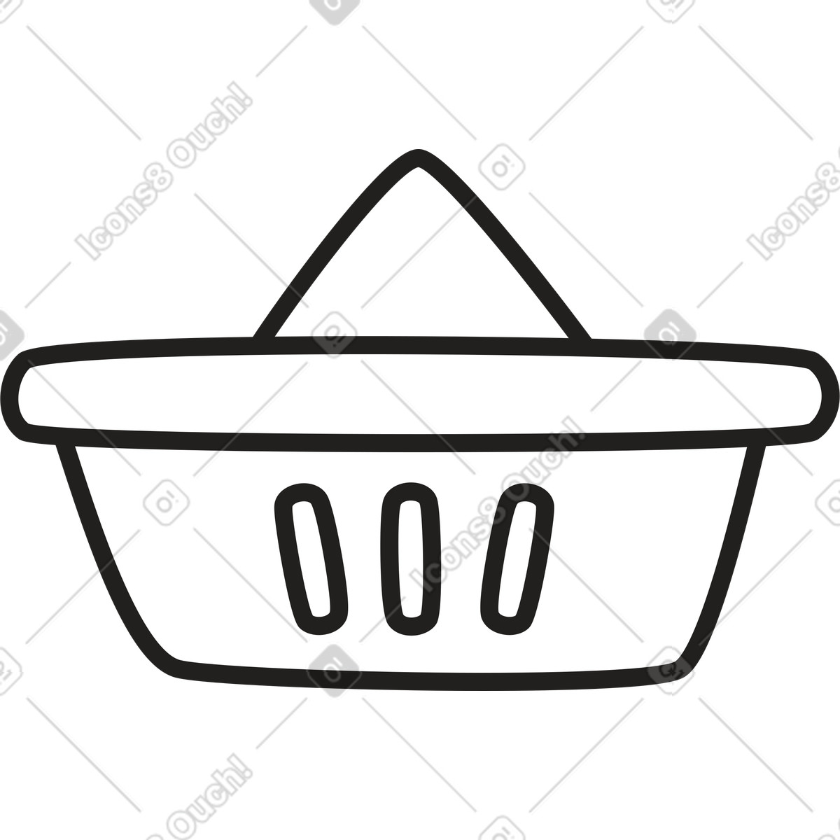 Shopping cart illustration in Little style download in PNG, SVG