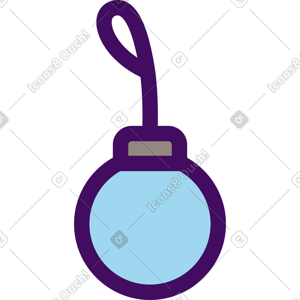 Simplistic スタイルの Christmas ornament のイラストをPNG、SVG形式でダウンロード
