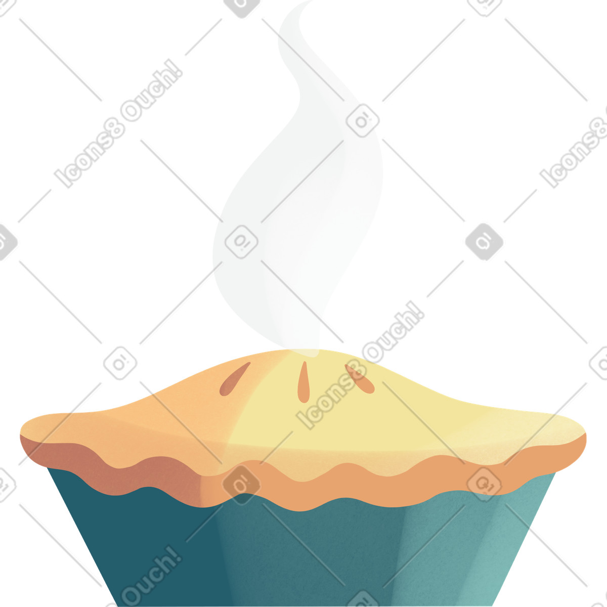Shine スタイルの Freshly baked pie のイラストをPNG、SVG形式でダウンロード