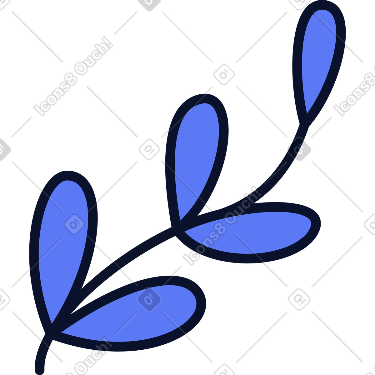 Plant illustration in Flexy style download in PNG, SVG
