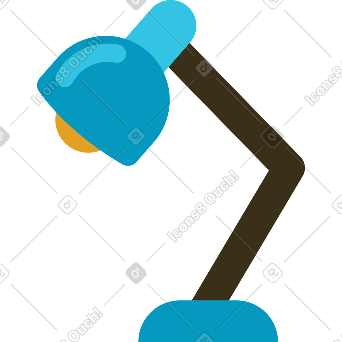 Lamp study illustration in Arabica style download in PNG, SVG