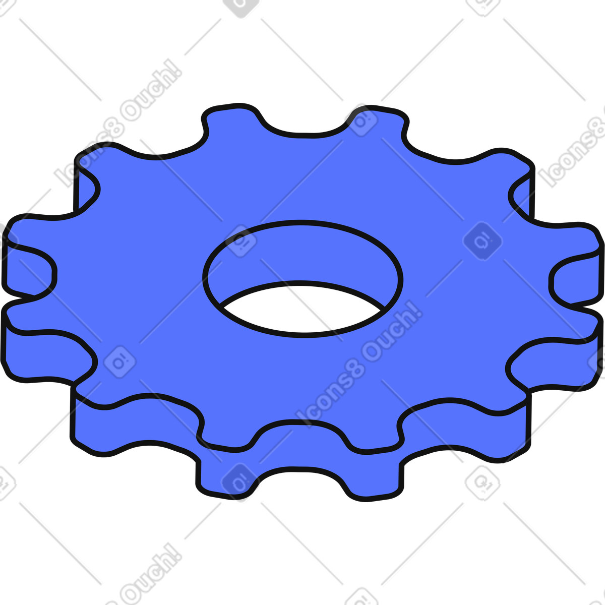 Main スタイルの Settings cogwheel icon for application preferences and system control panels のイラストをPNG、SVG形式でダウンロード