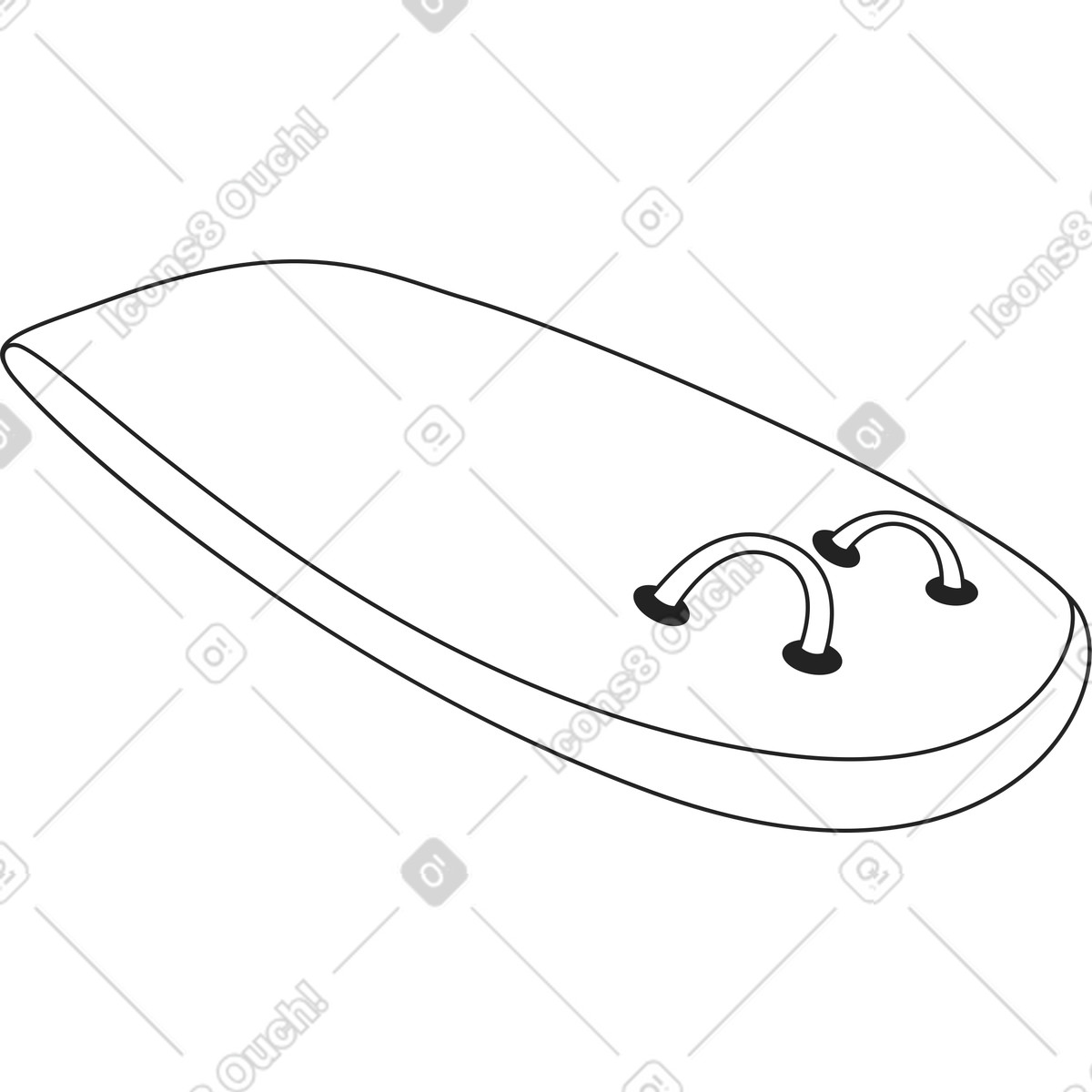 Illustration Une luge dans le style Sammy Line à télécharger aux formats PNG, SVG