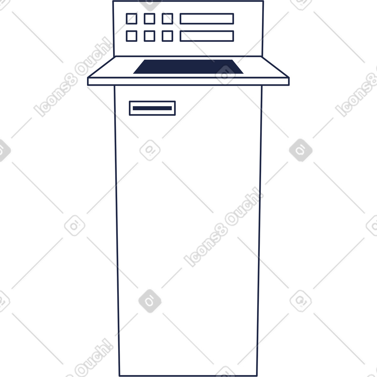 Self service illustrazione in stile Urban Line scarica in PNG, SVG