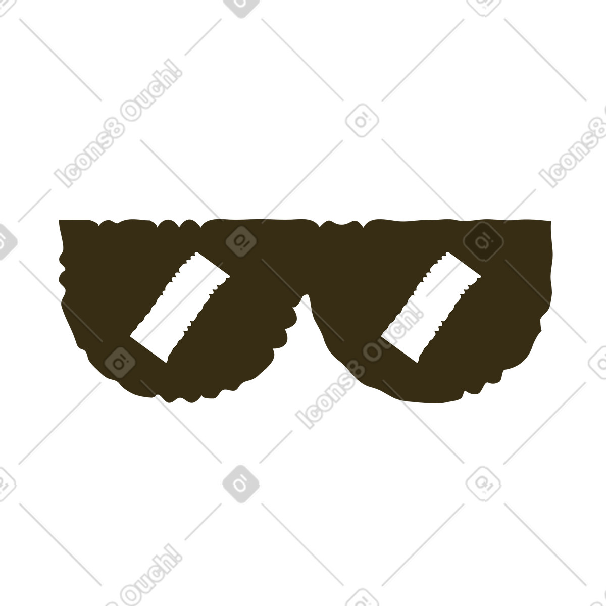 Glasses illustration in Bermuda style download in PNG, SVG
