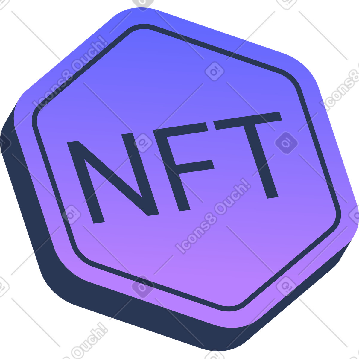 Иллюстрация Значок nft в PNG и SVG