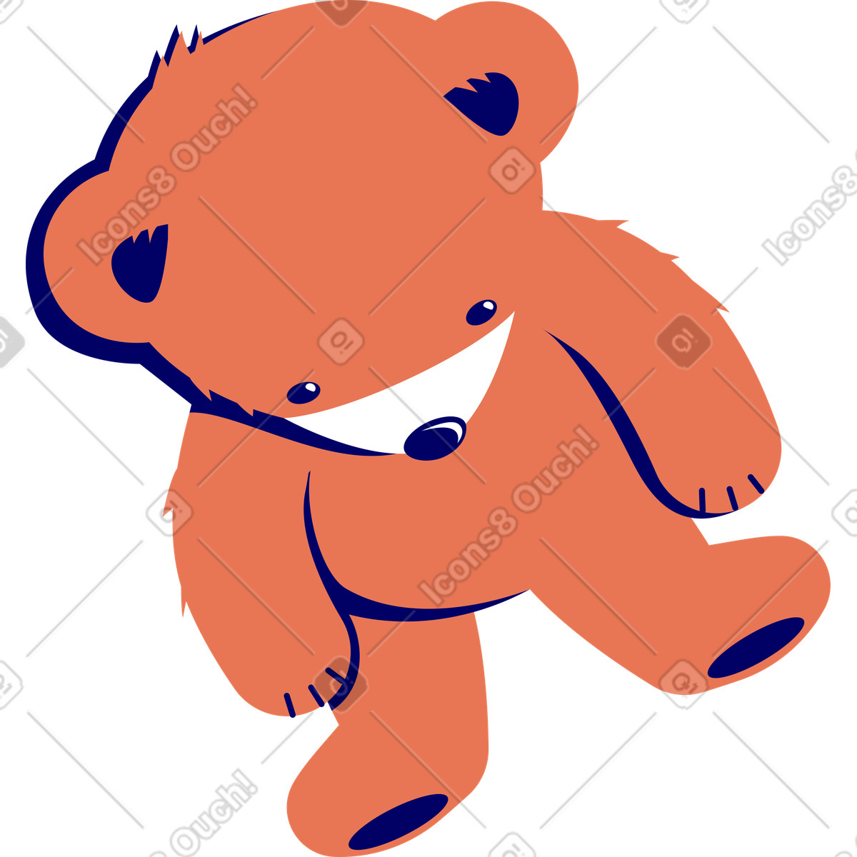 Teddy bear illustration in Lounge style download in PNG, SVG