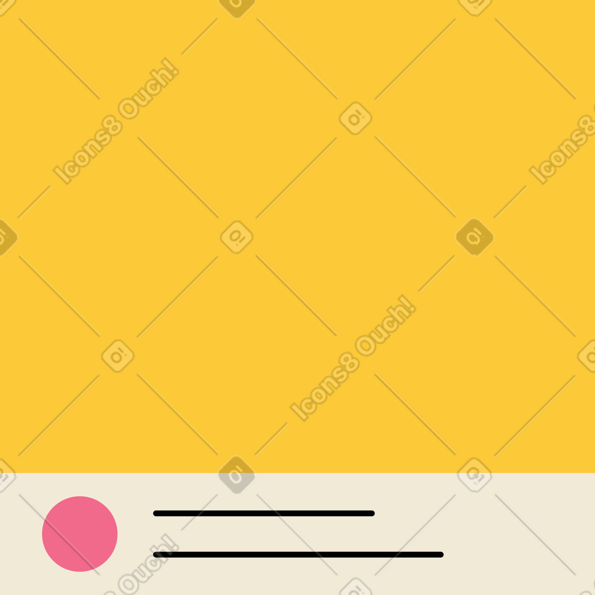 Yellow picture with caption illustration in Juicy style download in PNG, SVG