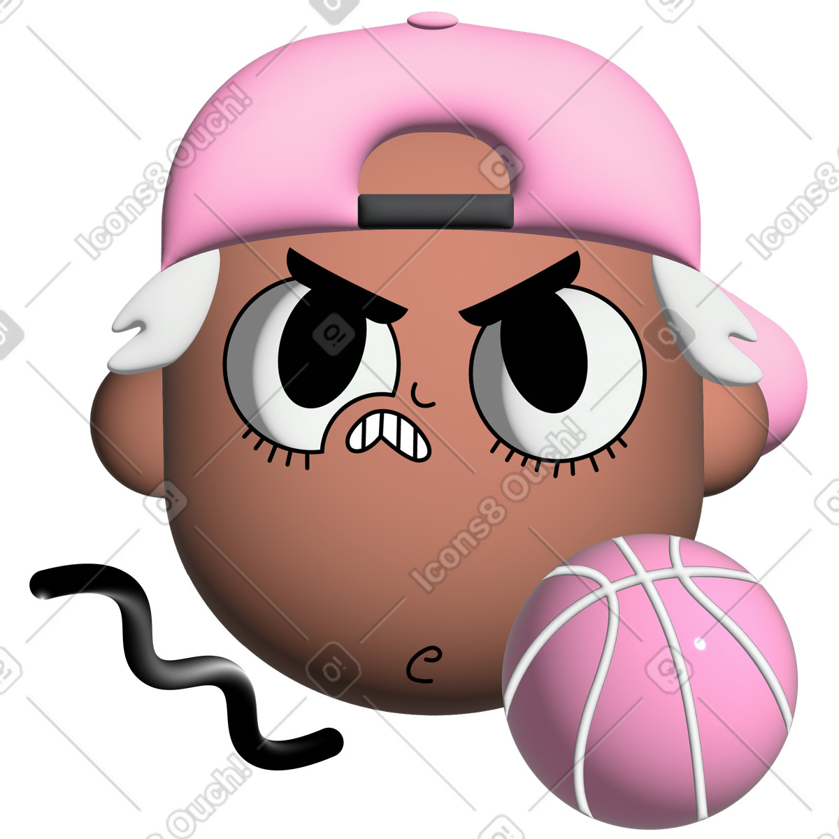 Guy playing basketball-Illustration im Cartoony-Stil als Download in PNG, SVG