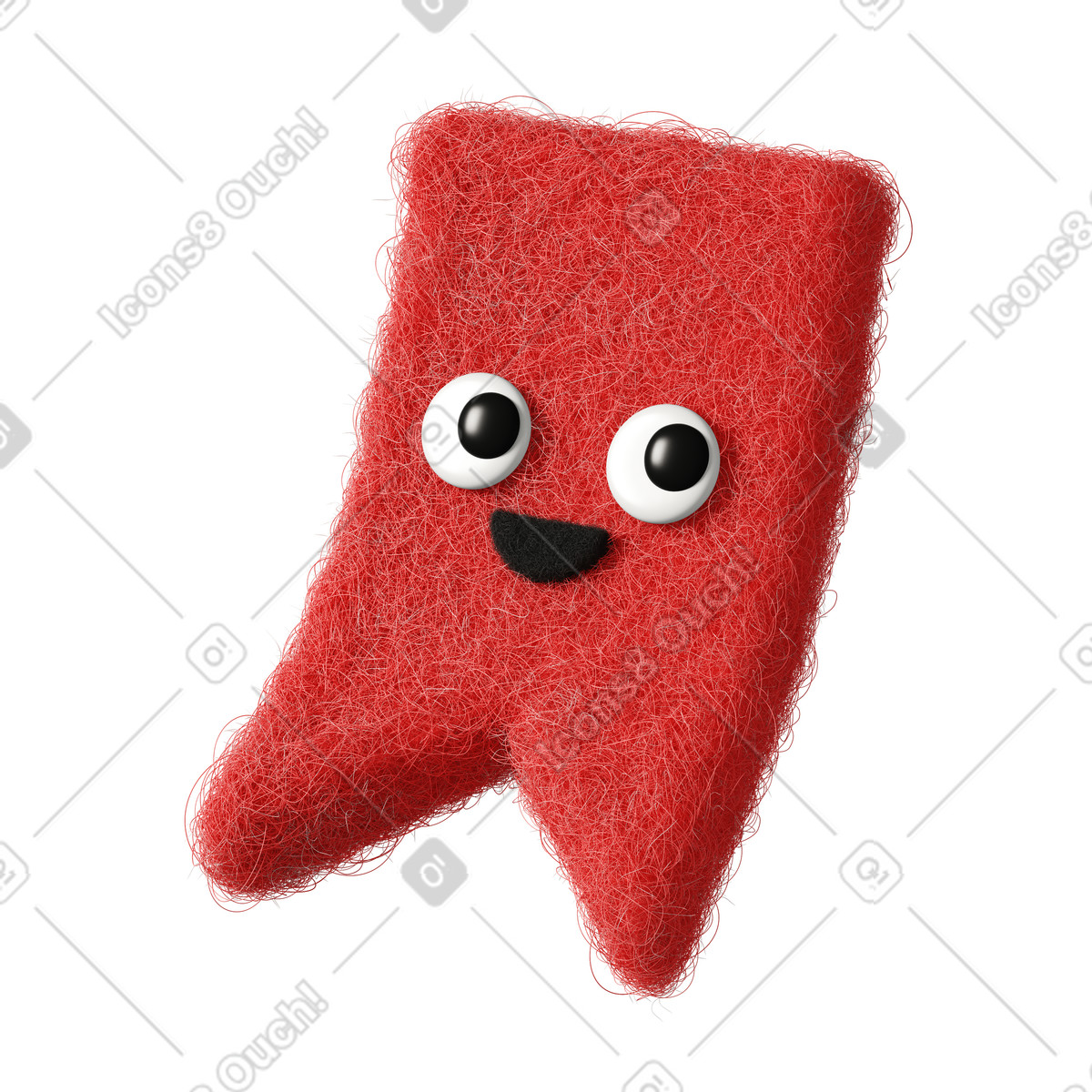 Ilustração de Cute bookmark em no estilo Fuzzy para baixar em PNG, SVG