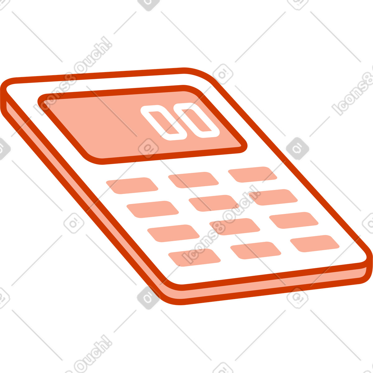 Calcolatrice illustrazione in stile Natty scarica in PNG, SVG