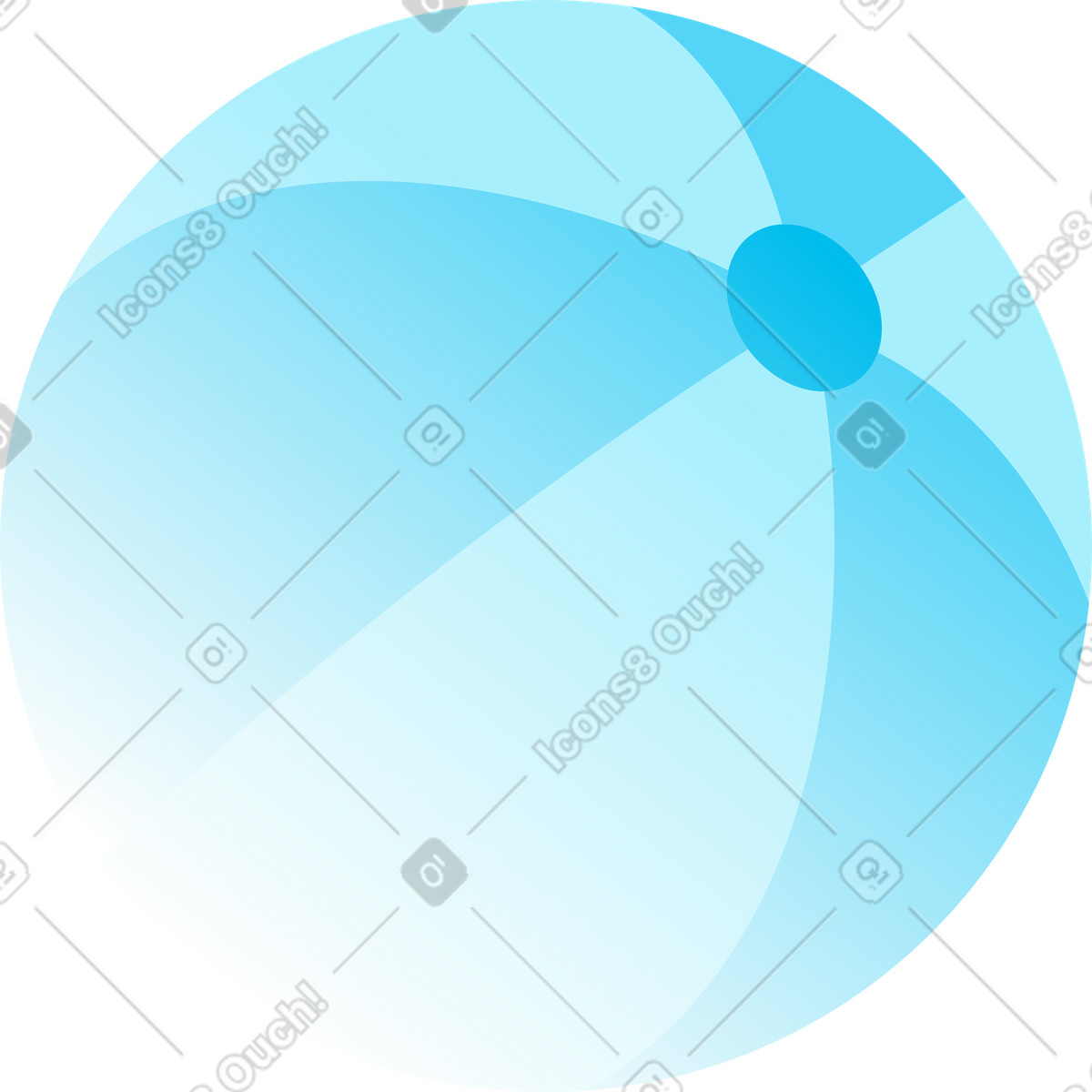 Pallone da spiaggia illustrazione in stile Icy scarica in PNG, SVG