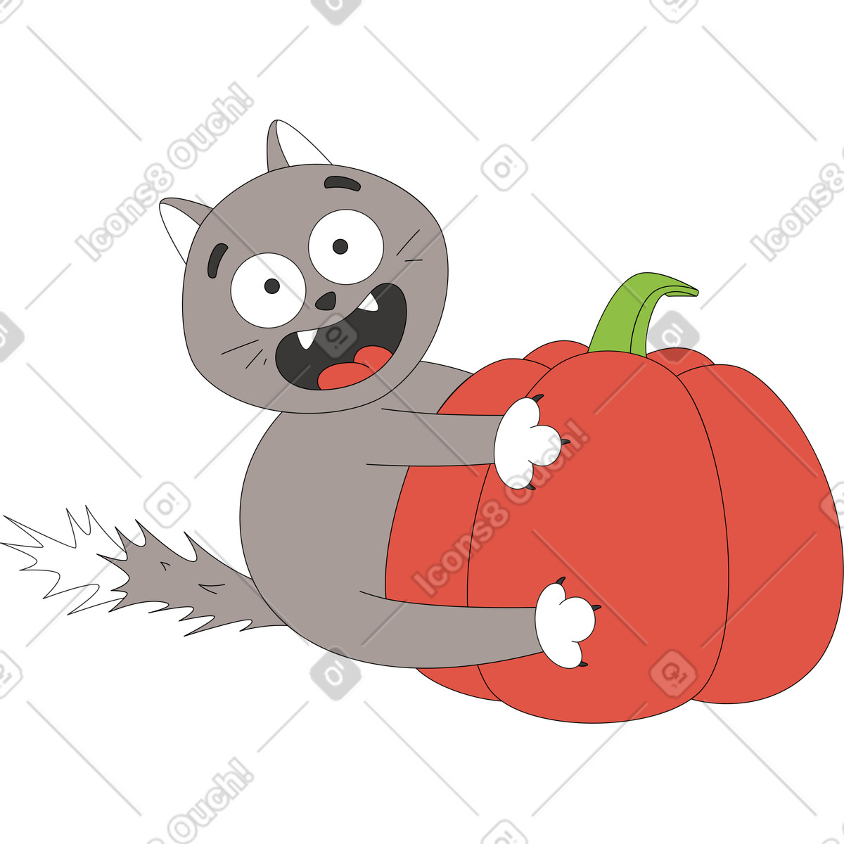 Illustration Chat dans le style Sitcom à télécharger aux formats PNG, SVG