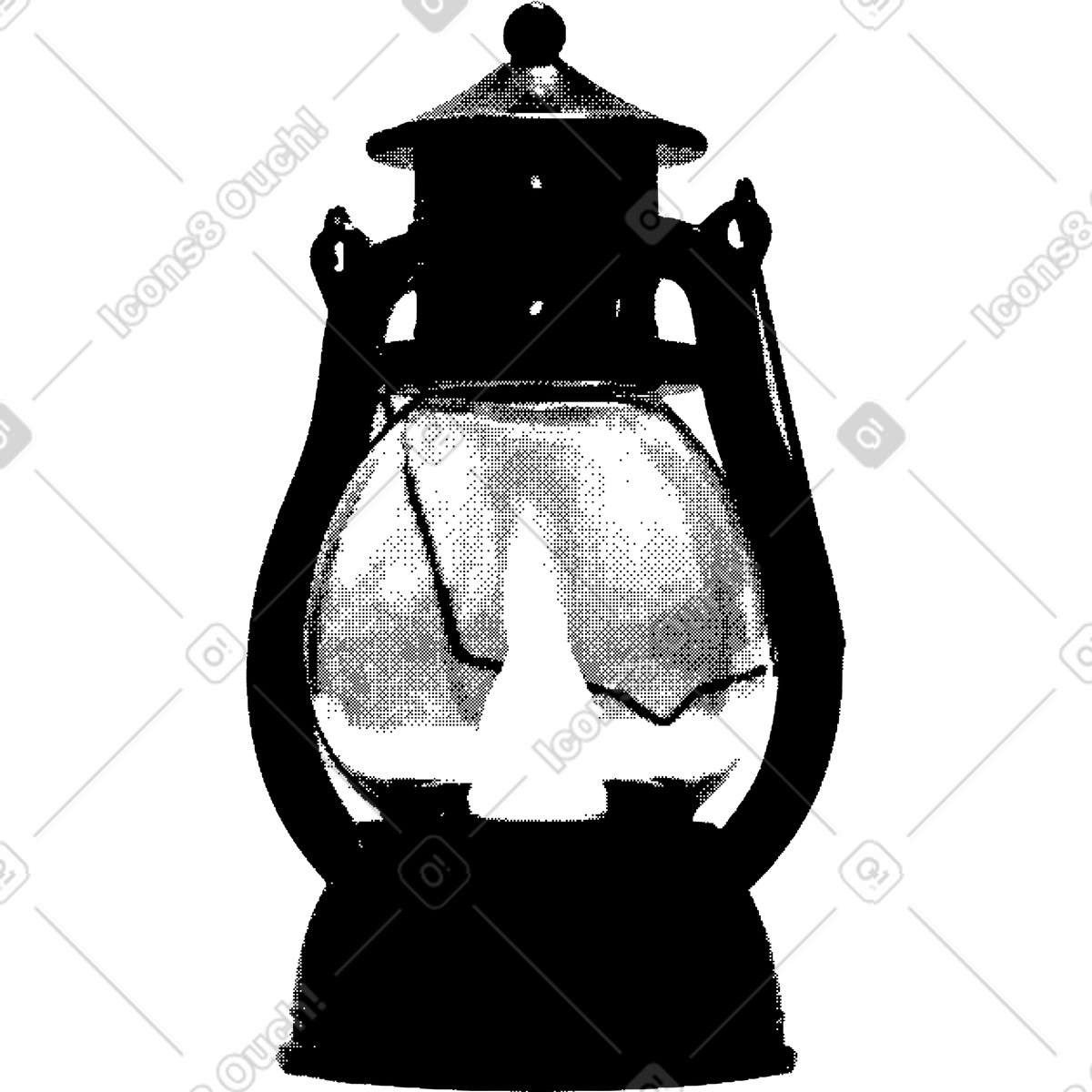 Bitmap スタイルの Lantern のイラストをPNG、SVG形式でダウンロード