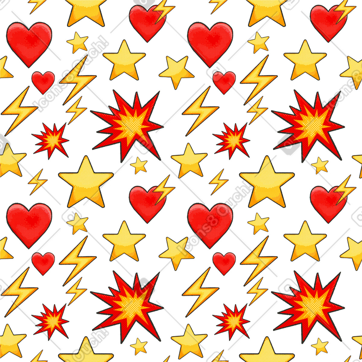 Emoji pattern-Illustration im Dots-Stil als Download in PNG, SVG