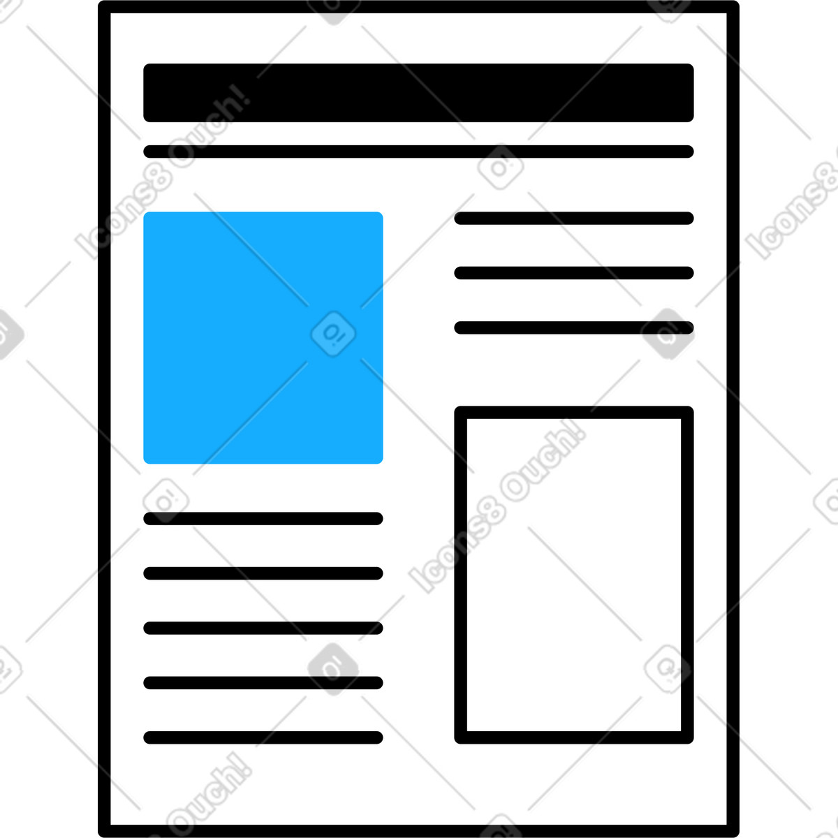 Ilustração de Jornal em no estilo Transistor para baixar em PNG, SVG