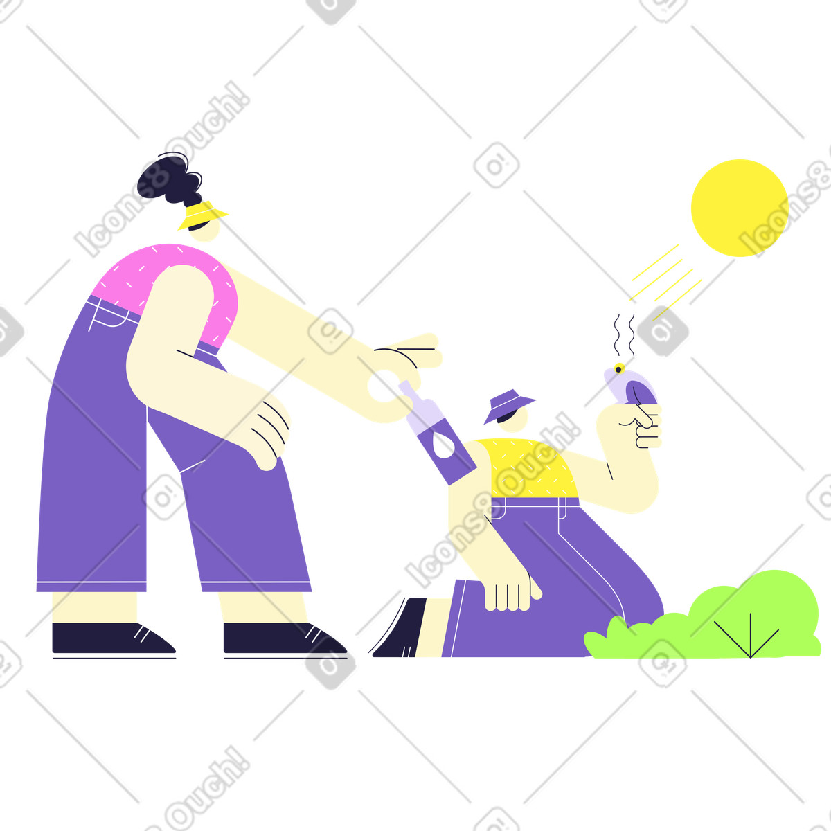 Иллюстрация Помогите лягушке в PNG и SVG