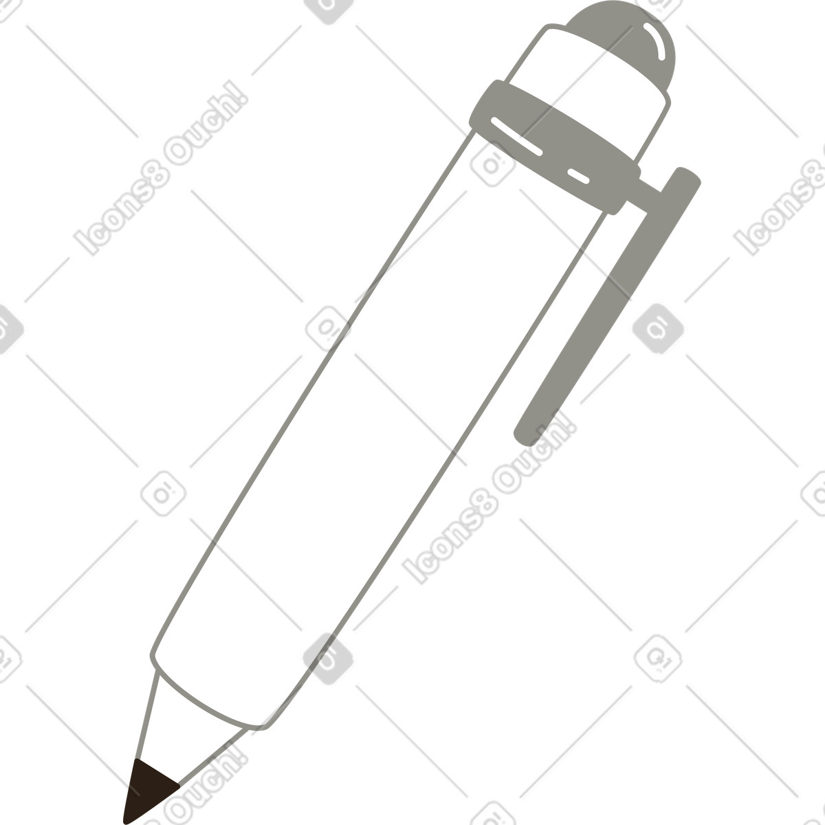 下载 Plain 风格的 白色笔 插画，支持 PNG、SVG 格式