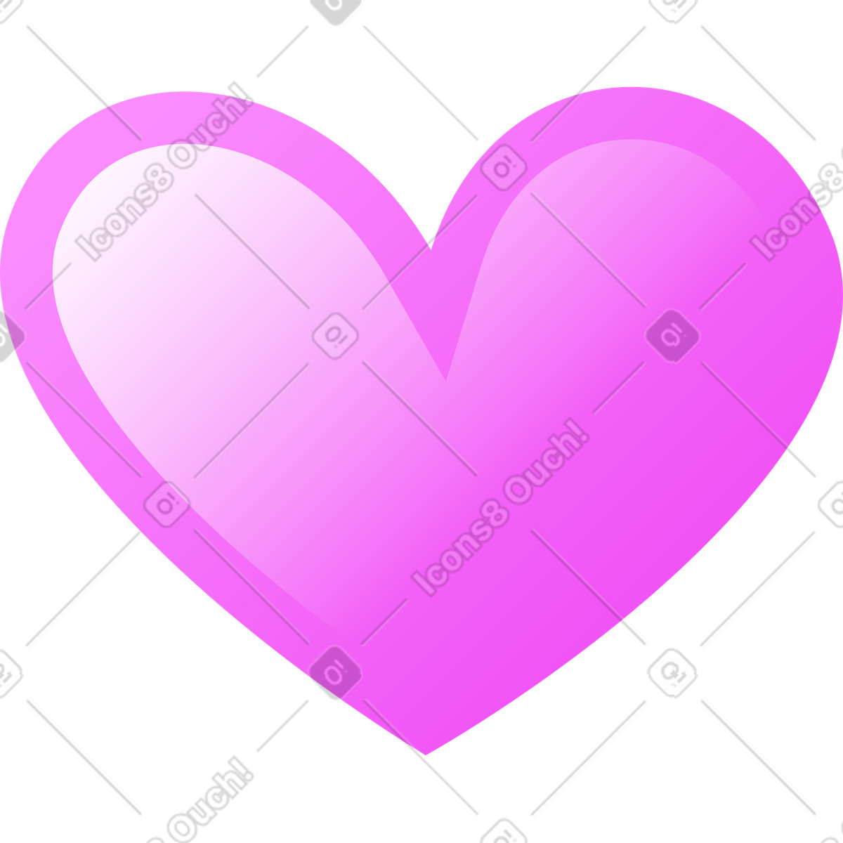 Cuore illustrazione in stile Glossy scarica in PNG, SVG