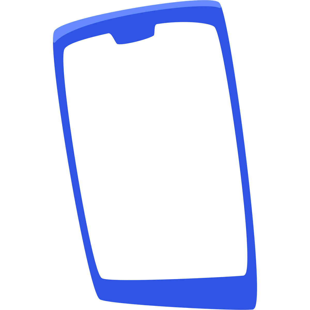 Blue phone screen-Illustration im Bouncy-Stil als Download in PNG, SVG