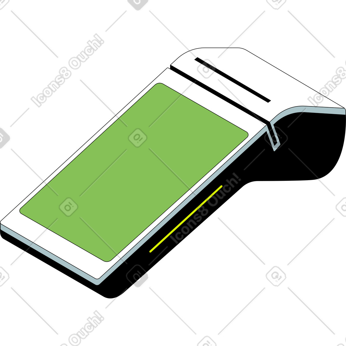 Ilustración Poste terminal en estilo Isometric a descargar en PNG y SVG
