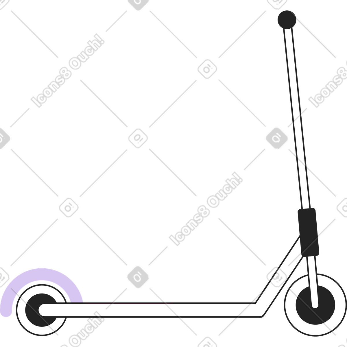 Roller-Illustration im Sammy Line-Stil als Download in PNG, SVG
