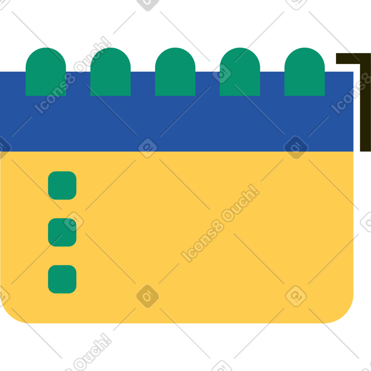 Ilustração de Calendário em no estilo Spot para baixar em PNG, SVG