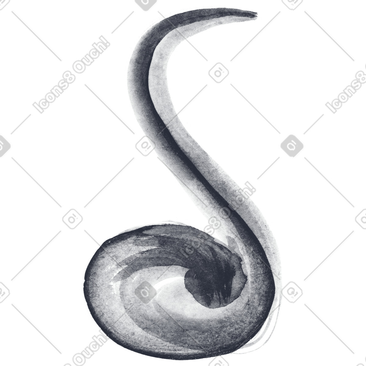 Note illustration in Inky style download in PNG, SVG