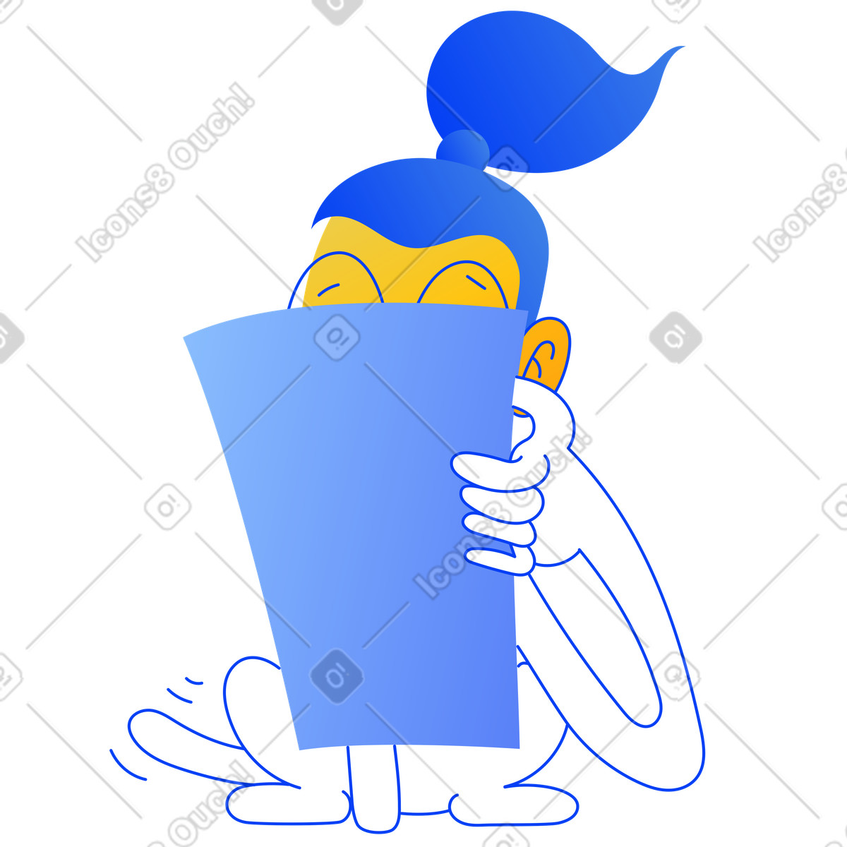 Buddy 스타일의 로그인 양식 애니메이션 일러스트레이션 GIF, Lottie(JSON), AE로 다운로드