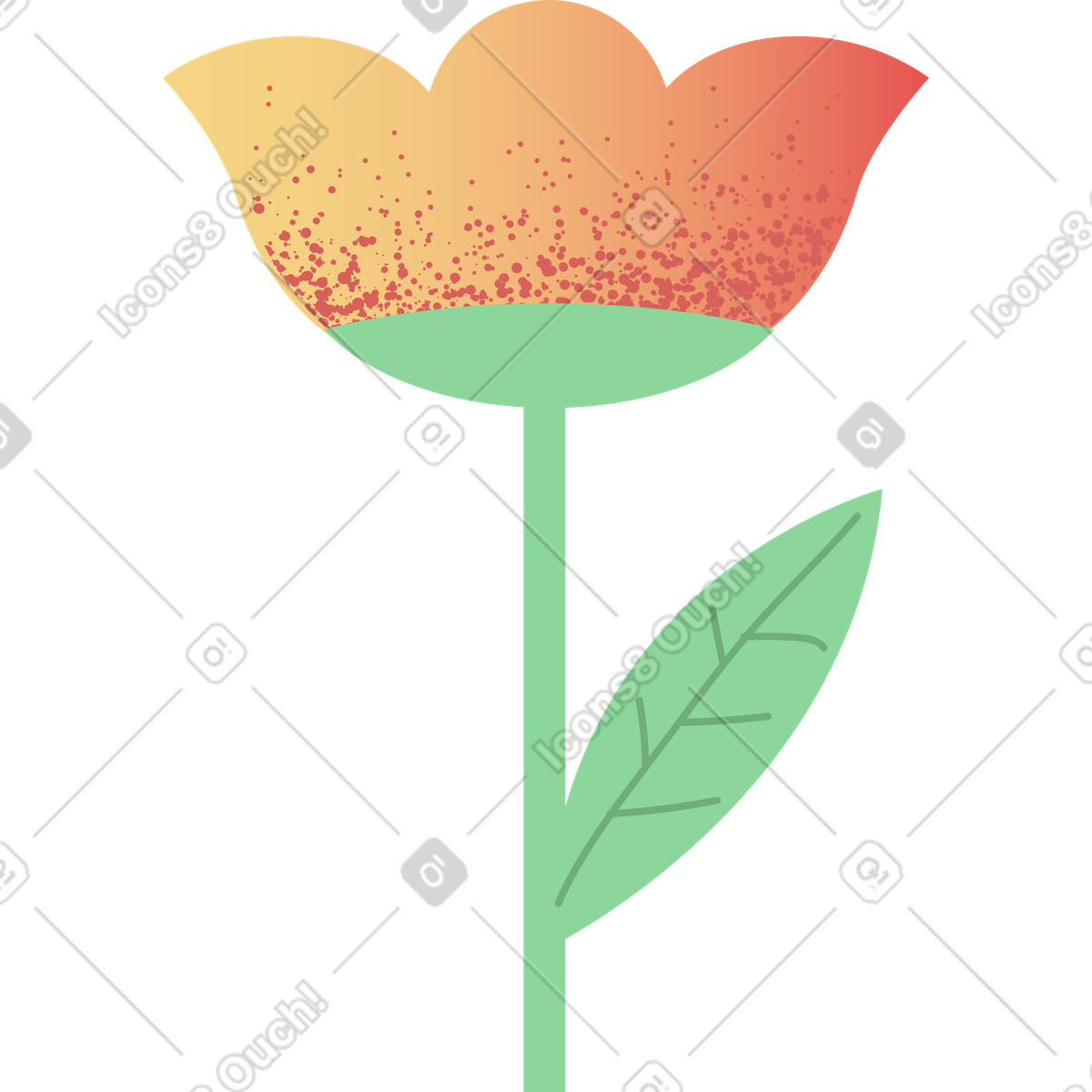 Ilustración Flor en estilo Pale a descargar en PNG y SVG