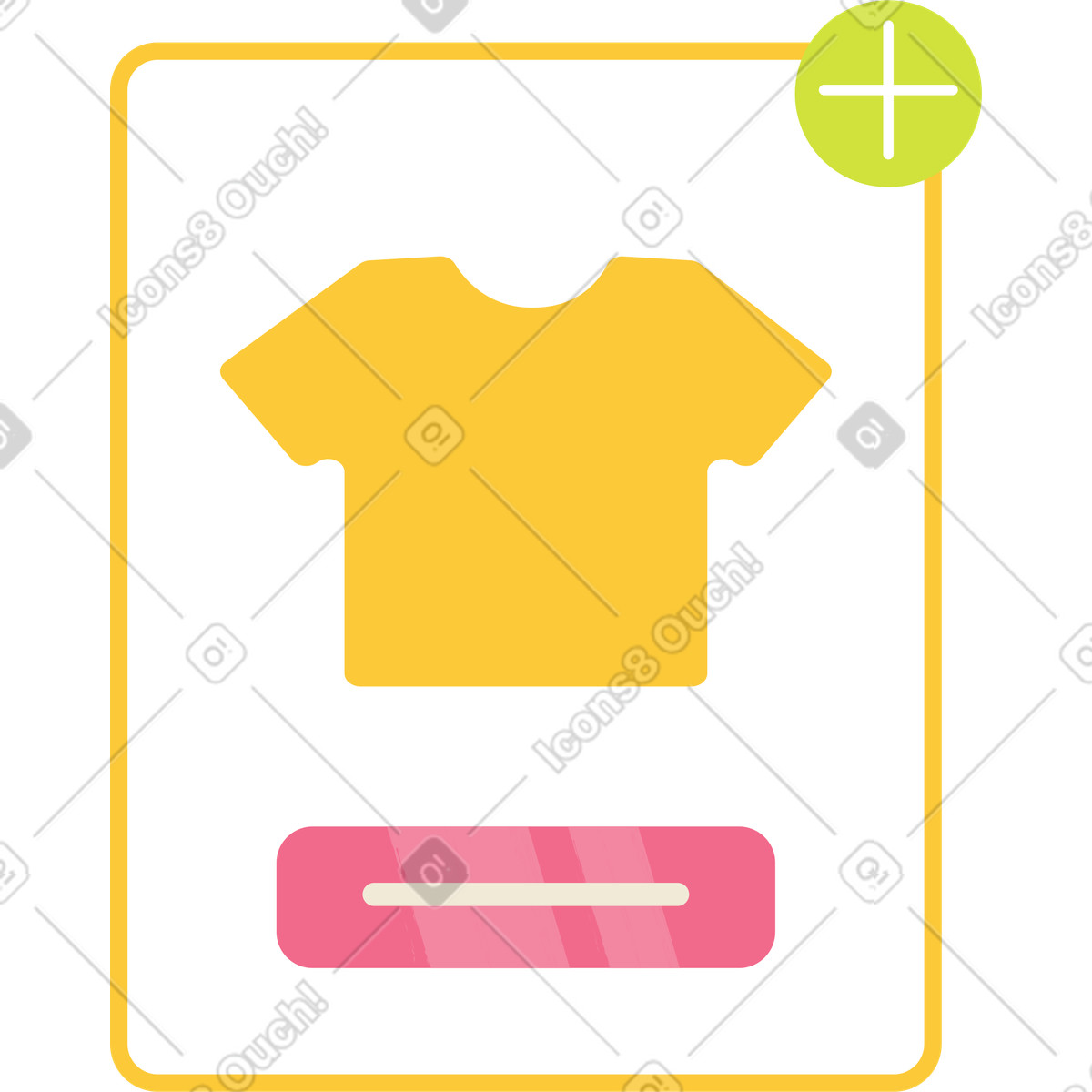 Illustration Fenêtre de sélection vêtements dans le style Juicy à télécharger aux formats PNG, SVG