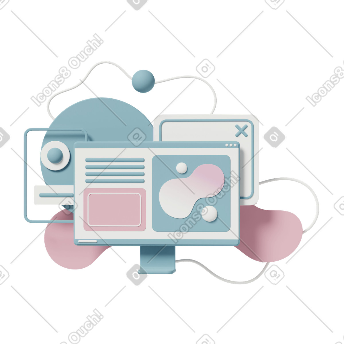 Design composition illustration in 3D Casual life style download in PNG, SVG